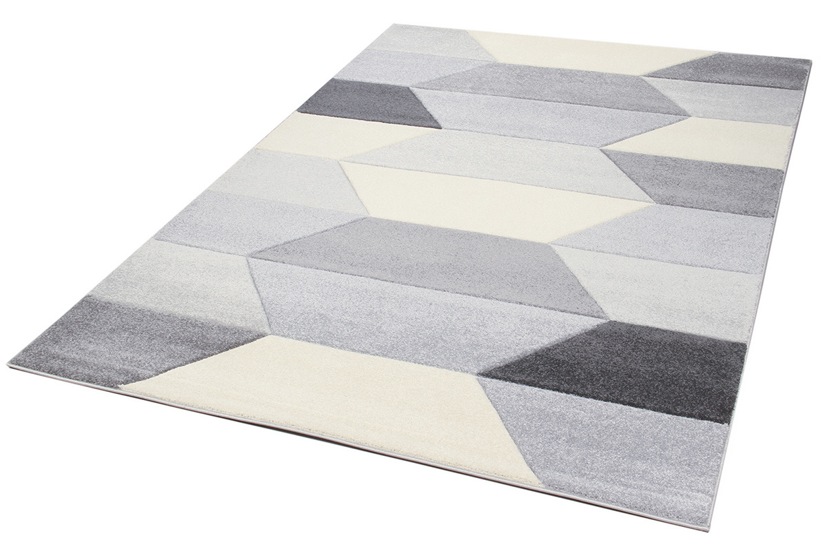 Tapis design gris 160 x 230 cm NAVETTE