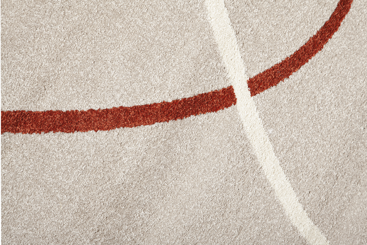 Tapis design gris beige motifs abstraits 160x230 cm LINER