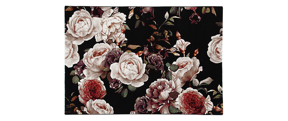 Tapis design motif roses 160 x 230 cm GALICA