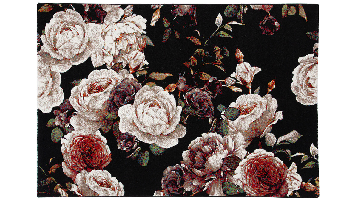 Tapis design motif roses 160 x 230 cm GALICA