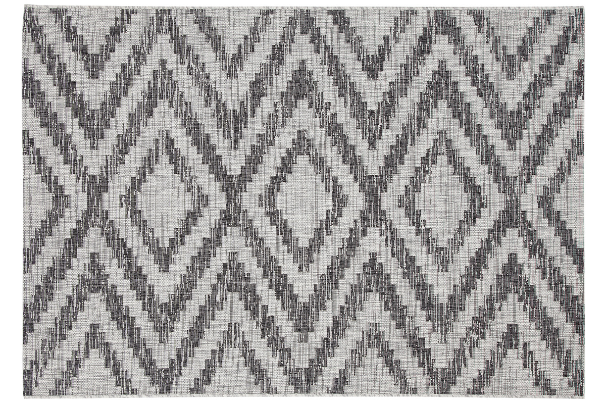 Tapis d'ext�rieur � motif g�om�trique gris 160 x 230 cm LUDI