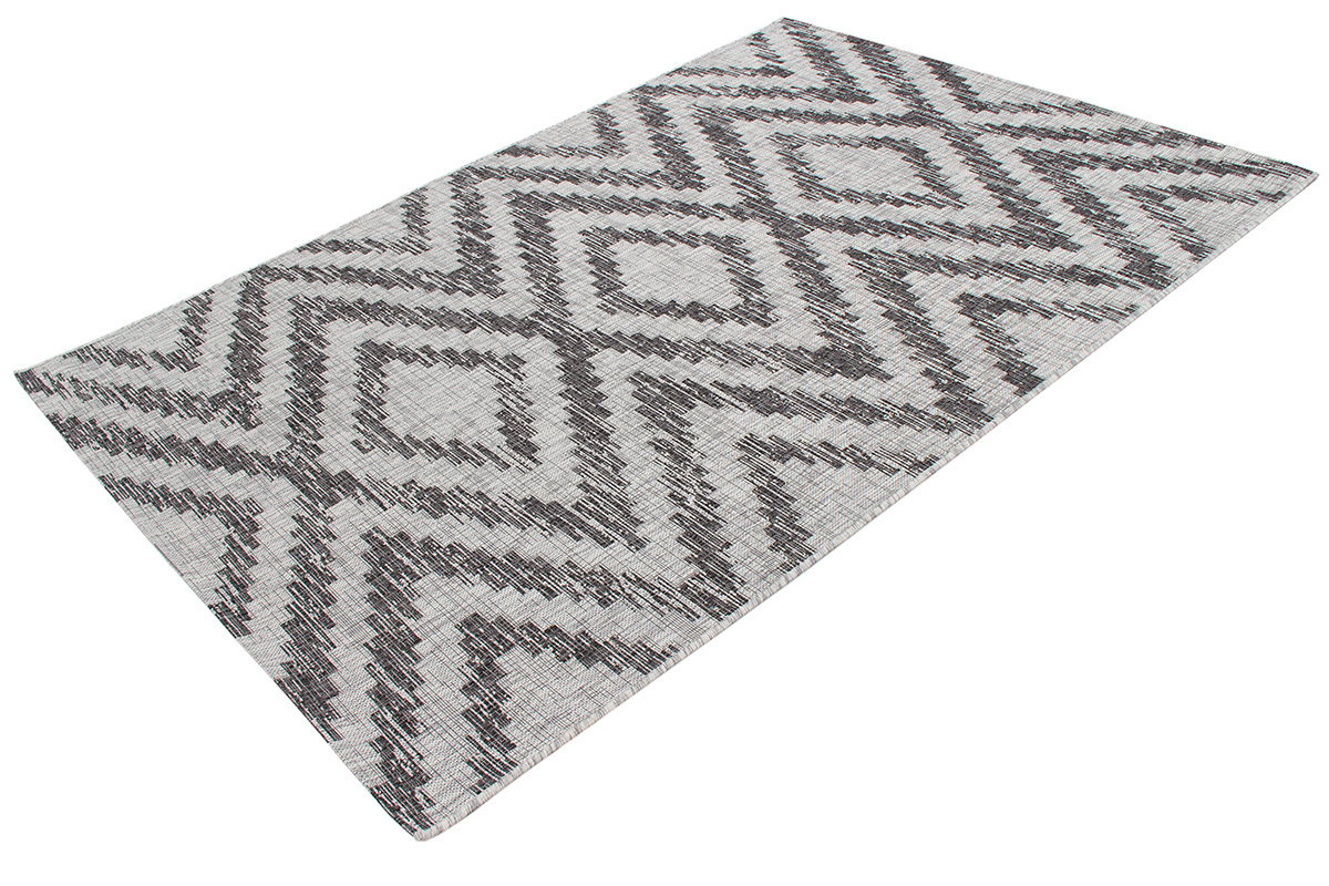 Tapis d'ext�rieur � motif g�om�trique gris 160 x 230 cm LUDI