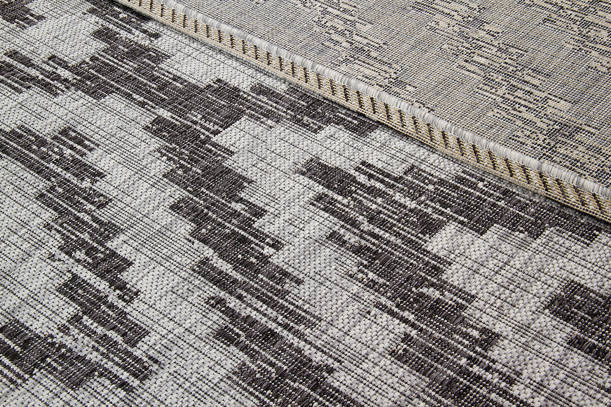 Tapis d'ext�rieur � motif g�om�trique gris 160 x 230 cm LUDI