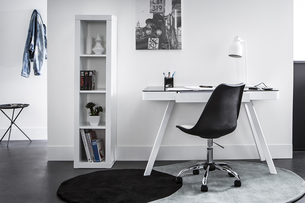 Tapis double bleu et noir 140x200cm ECLIPSE