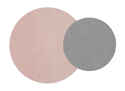 Tapis double gris et rose 140x200cm ECLIPSE