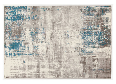 Tapis &eacute;cru et bleu 160 x 230 cm CAPS