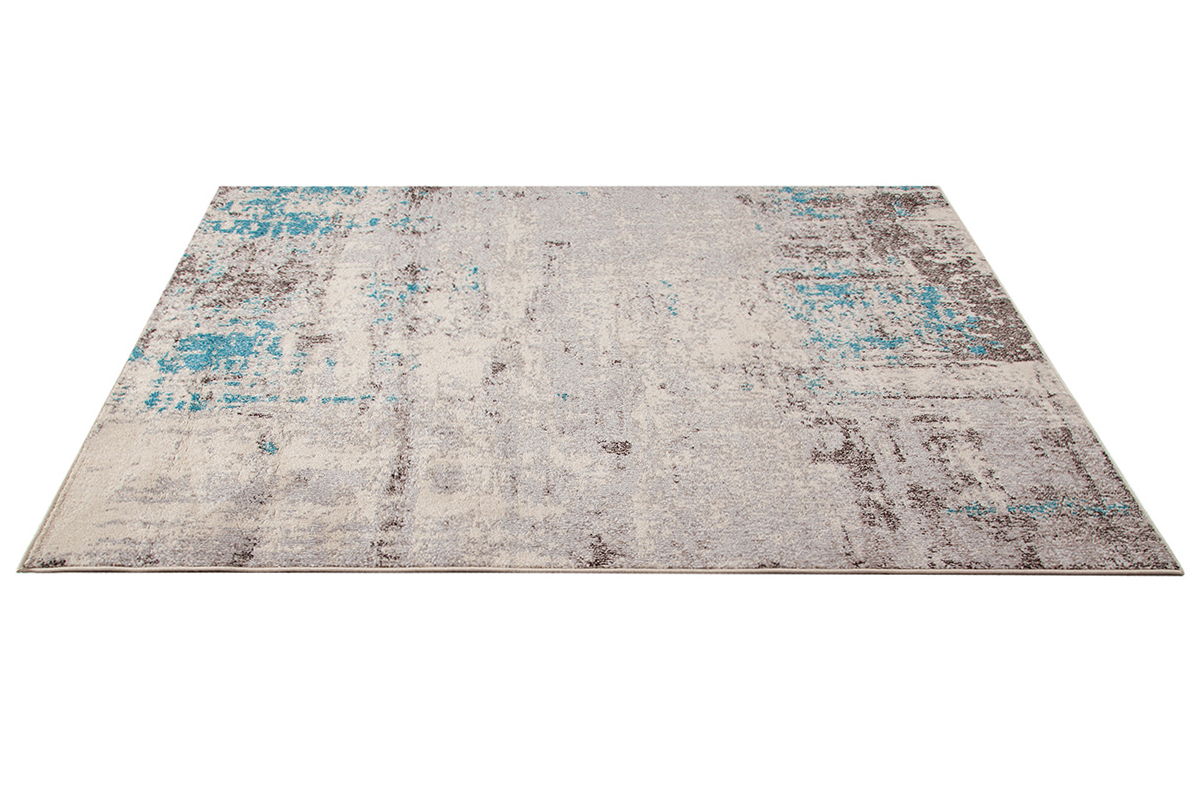 Tapis �cru et bleu 200 x 290 cm CAPS
