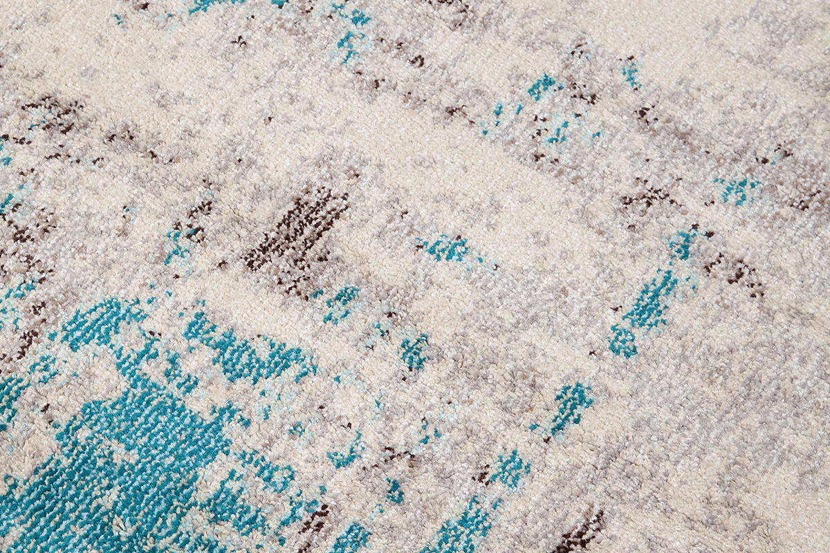 Tapis �cru et bleu 200 x 290 cm CAPS