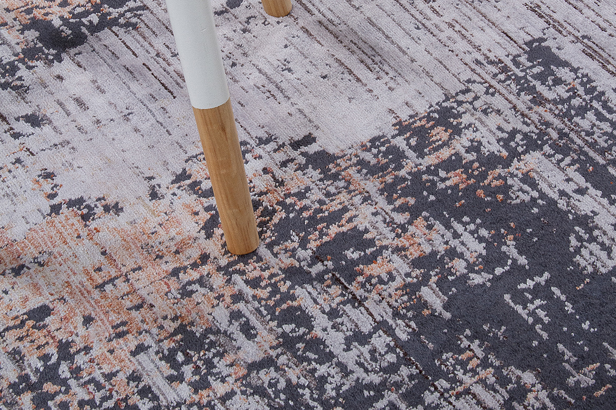 Tapis effet us� gris 160 x 230 cm PERRE