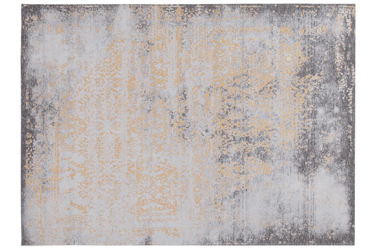 Tapis effet us� jaune or et brun avec motif tiss� 160 x 230cm - ASTRA