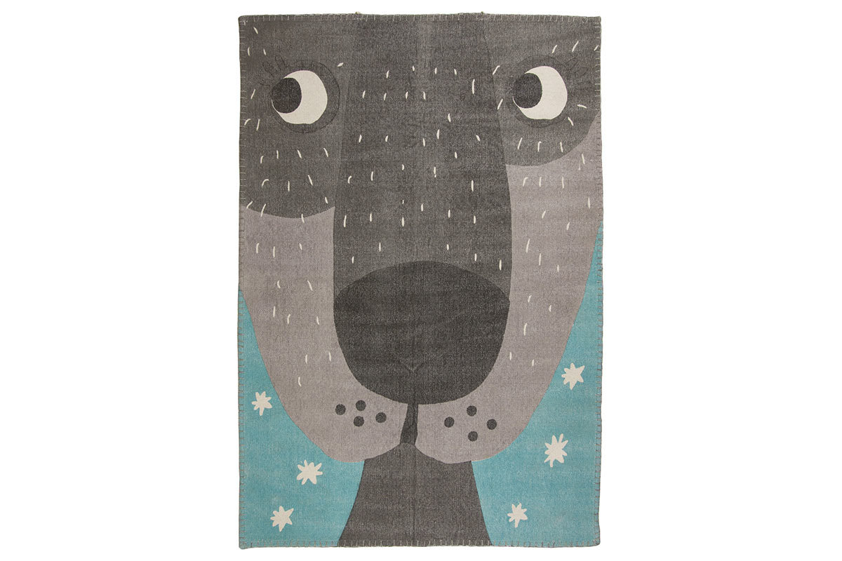 Tapis enfant en coton avec imprim� animal 100x140 cm ANNIBAL