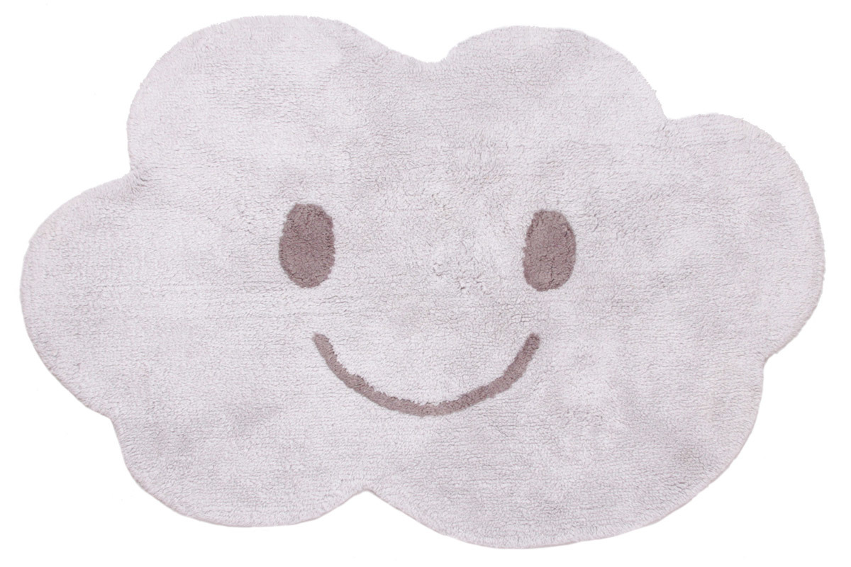 Tapis enfant en coton gris 75x115 cm NIMBUS