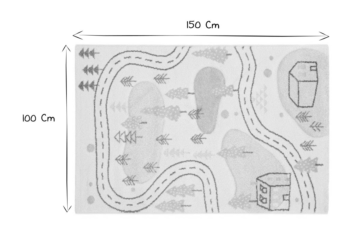 Tapis enfant motif route 100 x 150 cm NINO