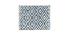 Tapis ethnique en coton bleu et blanc 160 x 230 cm ACANTE