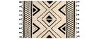 Tapis ethnique en coton noir et naturel 160 x 230 cm MAURI