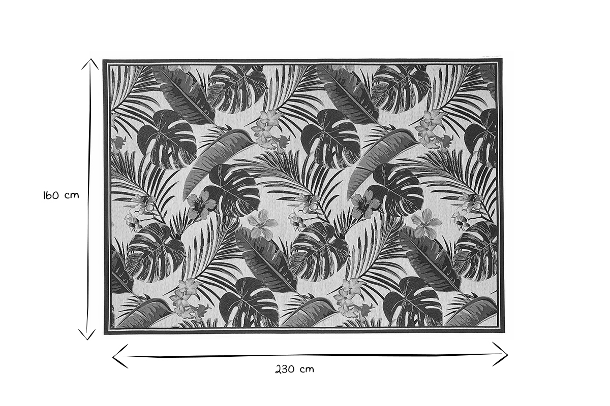 Tapis int�rieur ext�rieur � motifs multicolore 160 x 230 cm TAHIA