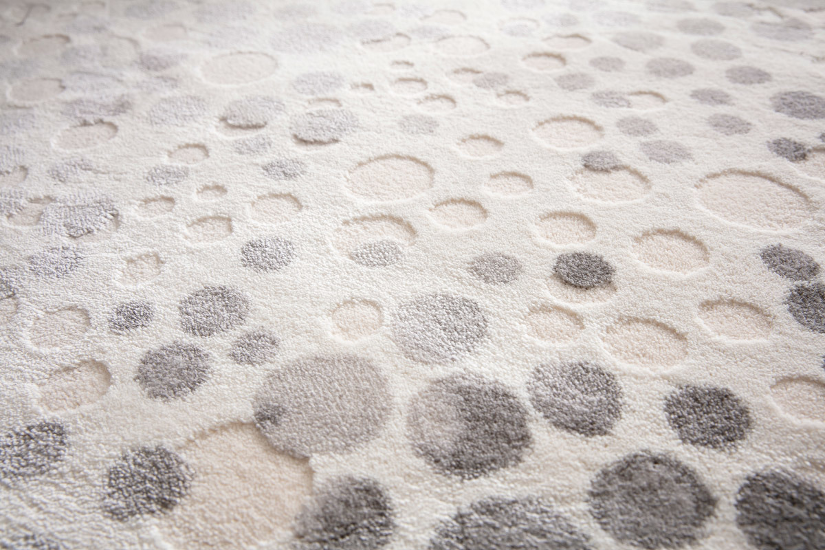 Tapis ivoire � motifs 160 x 230 cm BULLES