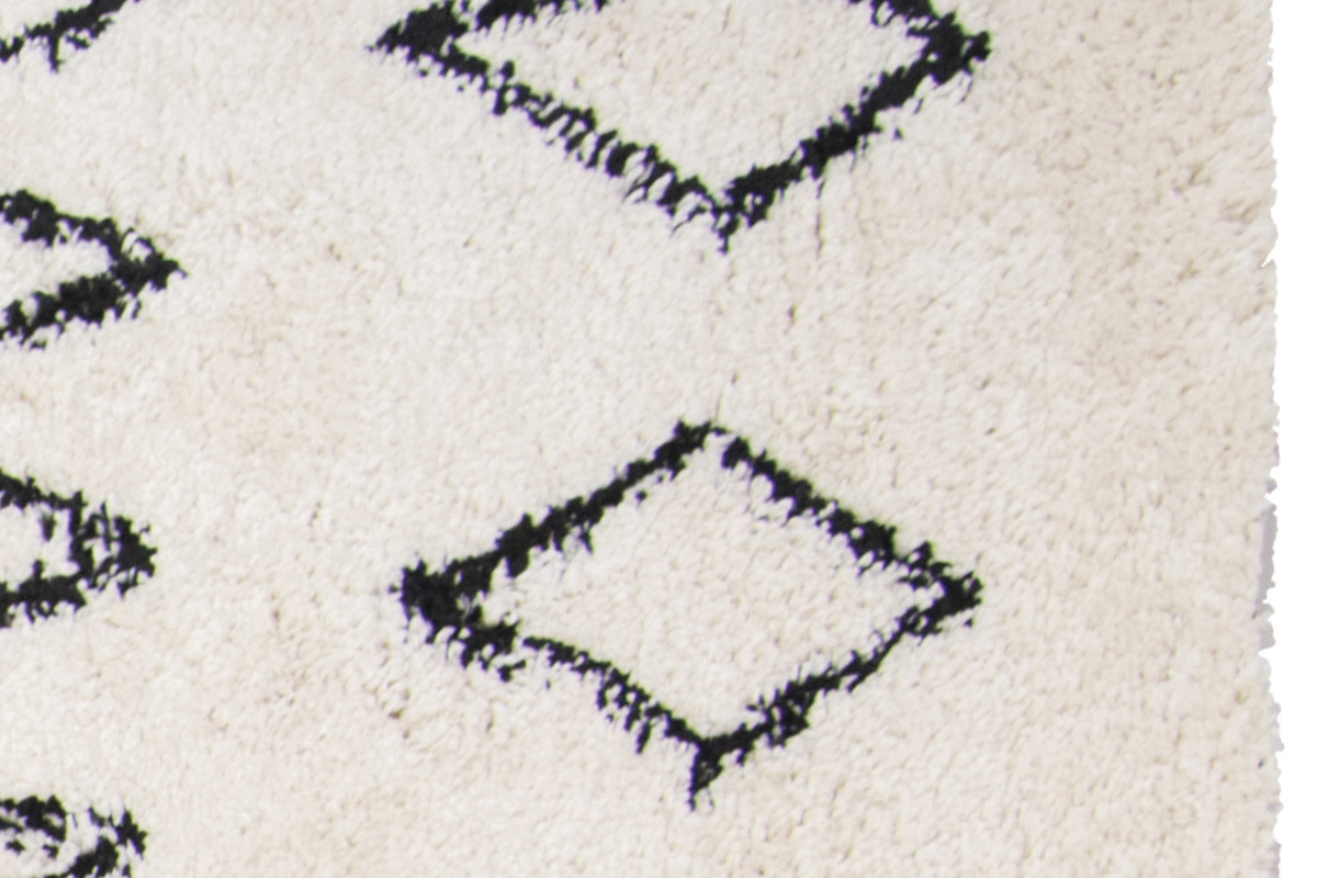 Tapis ivoire et noir polypropyl�ne 160x230 cm AZETTA