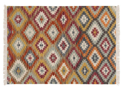Tapis kilim tiss&eacute; main en laine et coton 160 x 230 cm CHEYENE