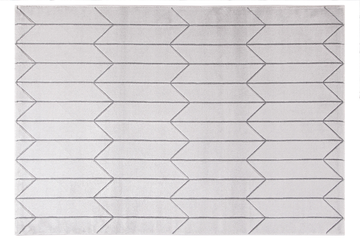 Tapis moderne gris avec motif graphique ARROWS