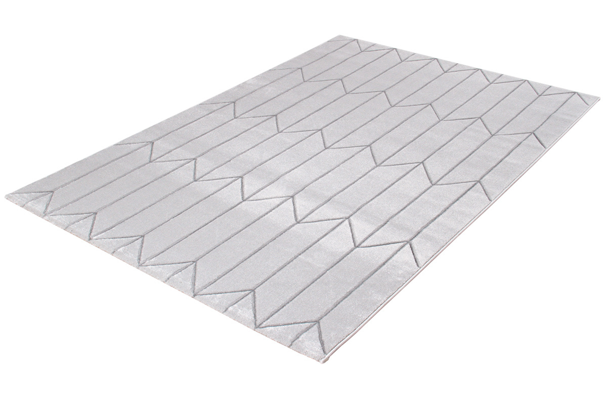 Tapis moderne gris avec motif graphique ARROWS