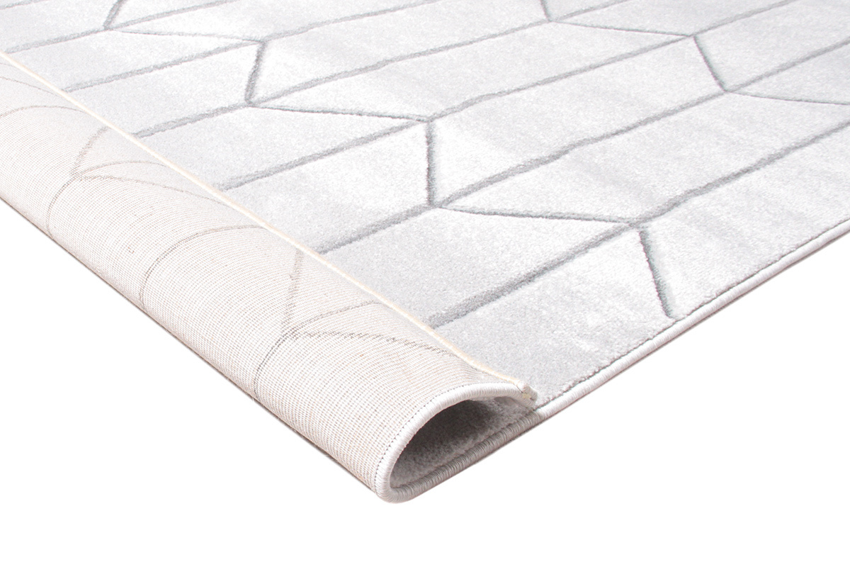 Tapis moderne gris avec motif graphique ARROWS