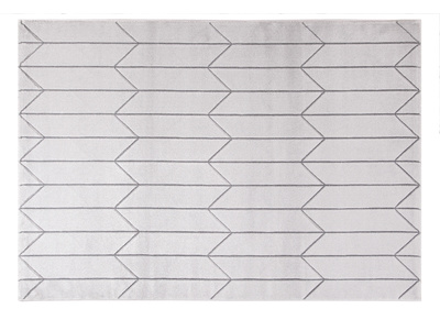 Tapis moderne gris avec motif graphique ARROWS