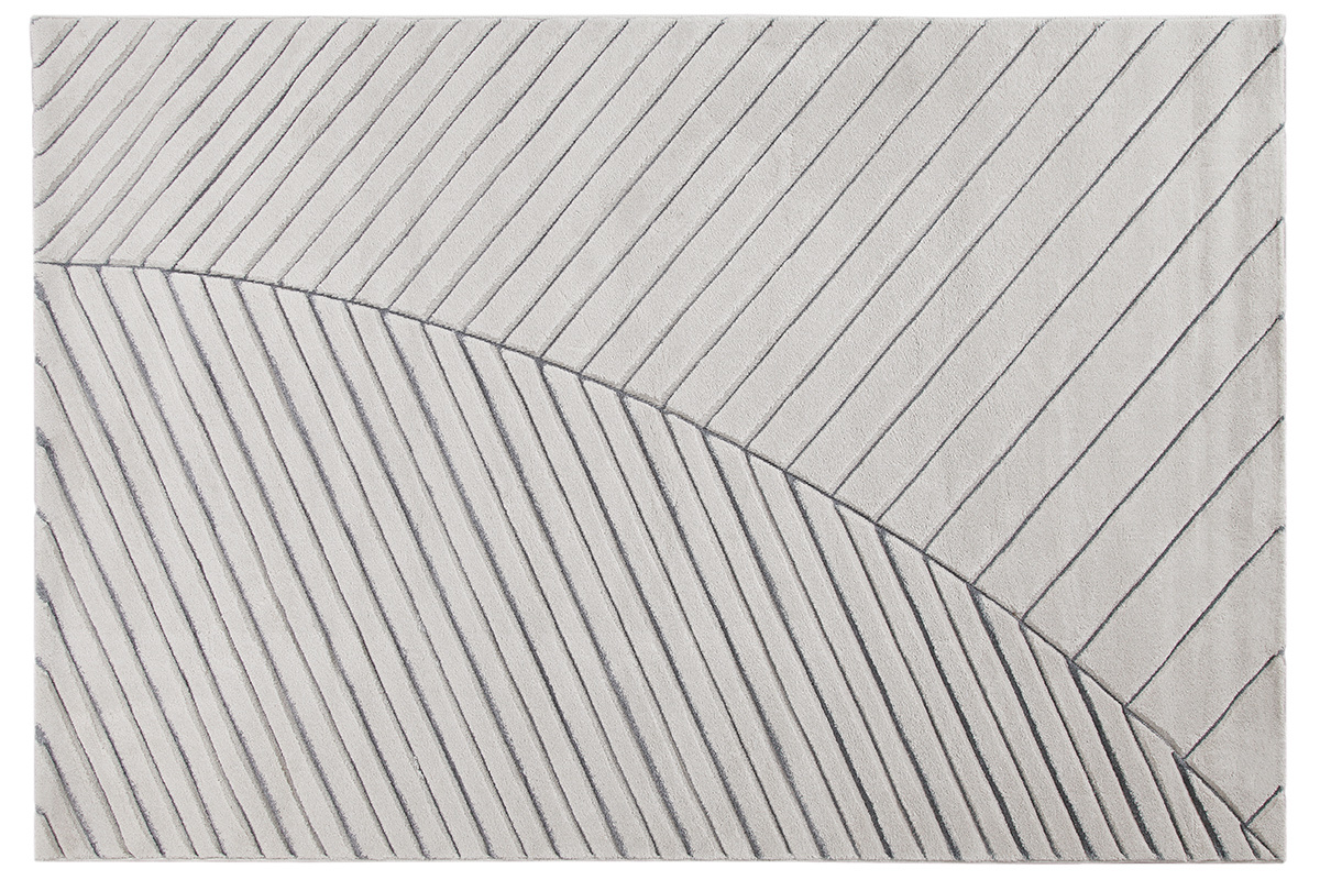 Tapis moderne gris clair 160 x 230 cm PALM