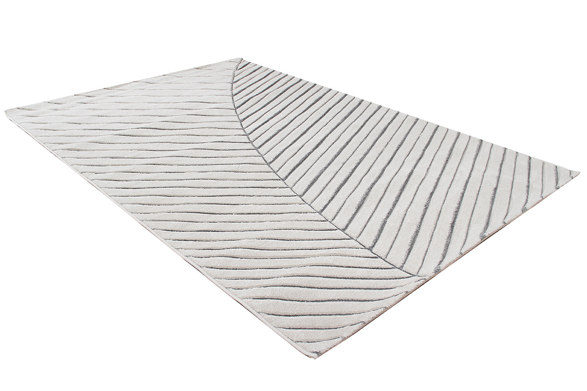 Tapis moderne gris clair 160 x 230 cm PALM