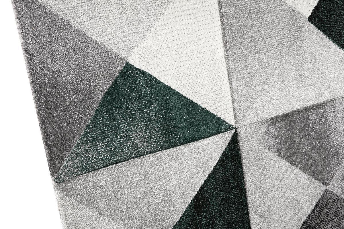 Tapis motifs graphiques vert et gris 160 x 230 cm CHROMA