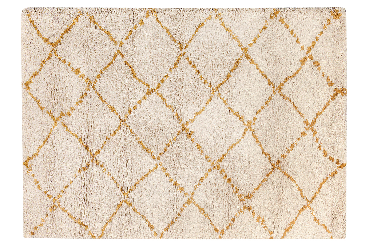 Tapis polypropylne jaune 160 x 230 cm BERBERE