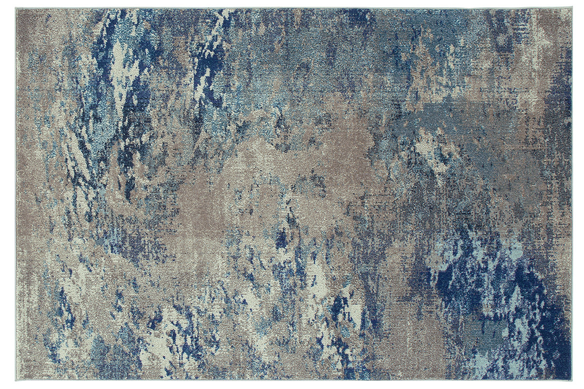 Tapis rectangulaire  motif abstrait bleu 160 x 230 cm CAPS