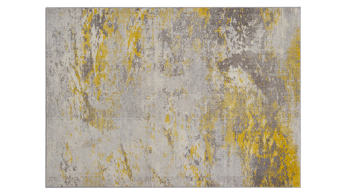 Tapis rectangulaire à motif abstrait jaune 160 x 230 cm CAPS