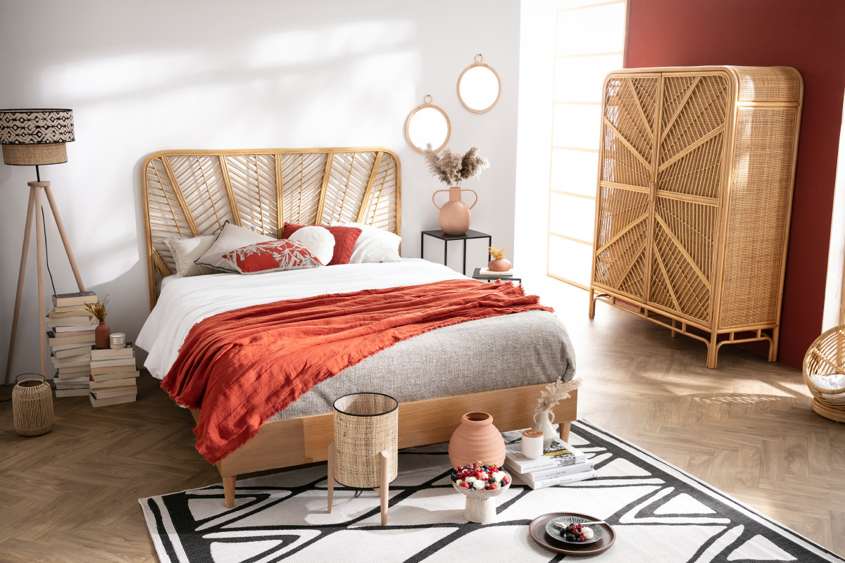 Tapis r�versible int�rieur ext�rieur blanc et noir 160 x 230 cm ROCCA