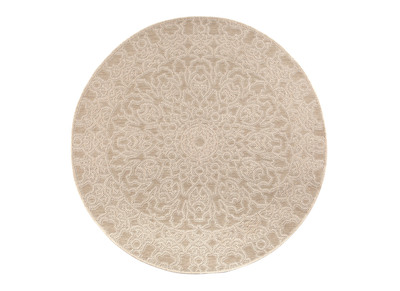 Tapis rond d'ext&eacute;rieur naturel 160 cm MOZAIC