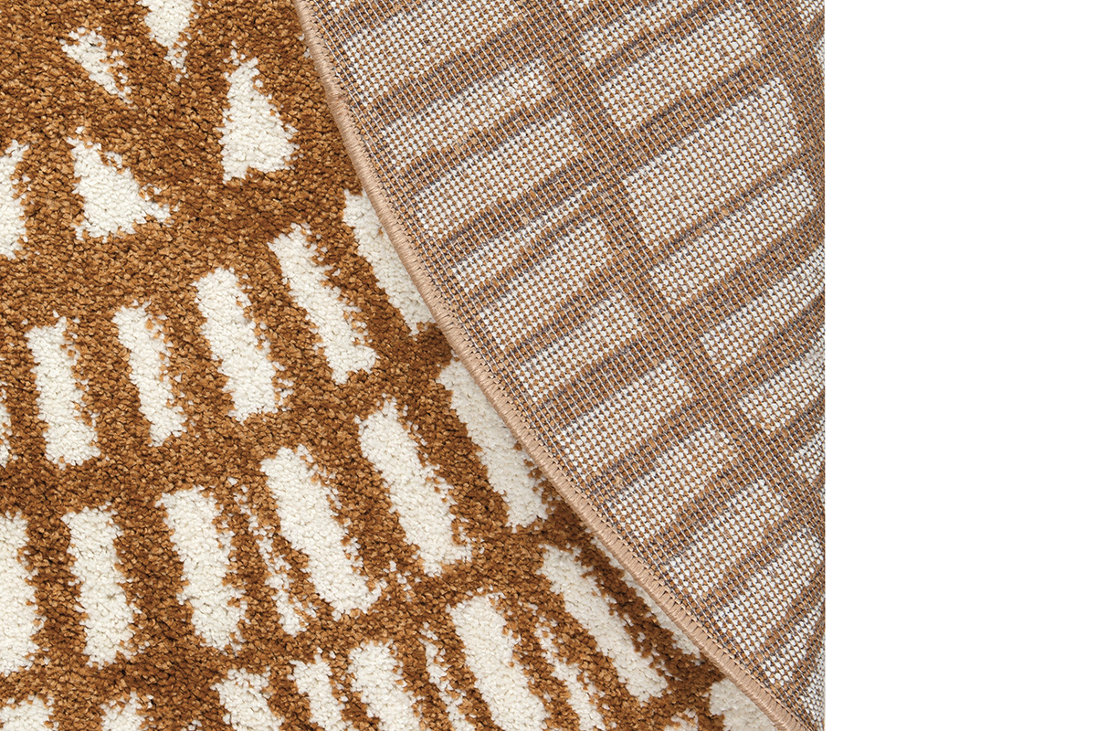 Tapis rond graphique jaune D160 cm OLAPA