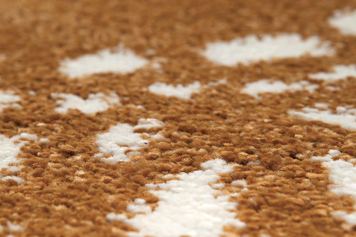 Tapis rond graphique jaune D160 cm OLAPA