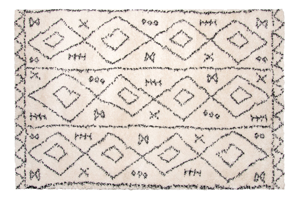 Tapis style berb�re blanc cass� en polypropyl�ne 160x230 cm GRAPHIK