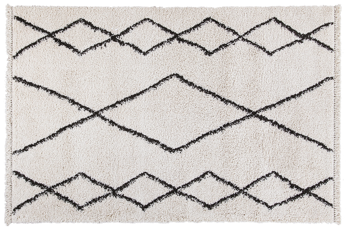 Tapis style berb�re gris et blanc 160 x 230 cm TRIBU