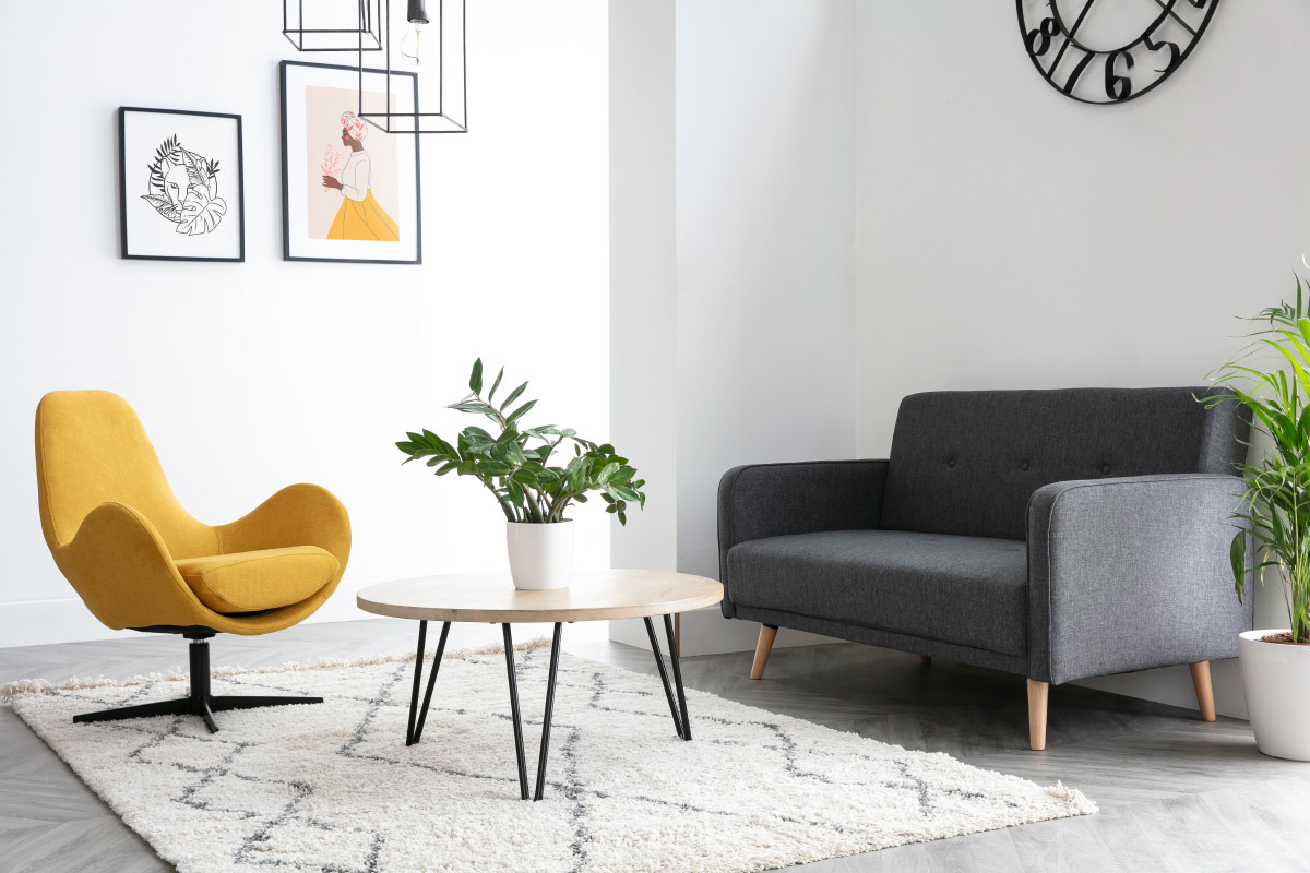 Tapis style berb�re gris et blanc 160 x 230 cm TRIBU