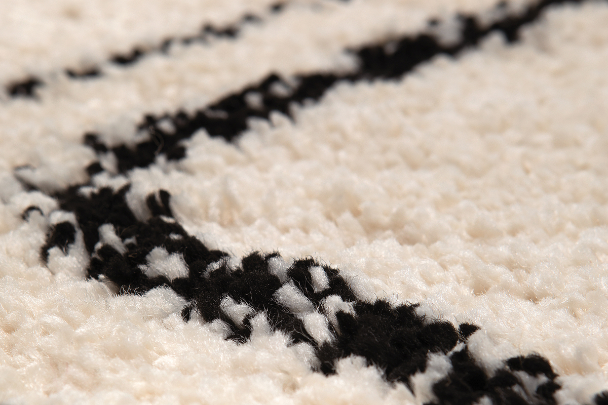 Tapis style berb�re ivoire et noir 160 x 230 cm YAKIMA