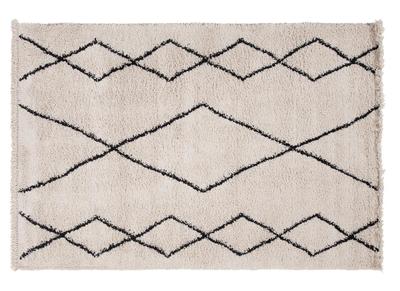 Tapis style berbère motif noir 160 x 230 cm TRIBU