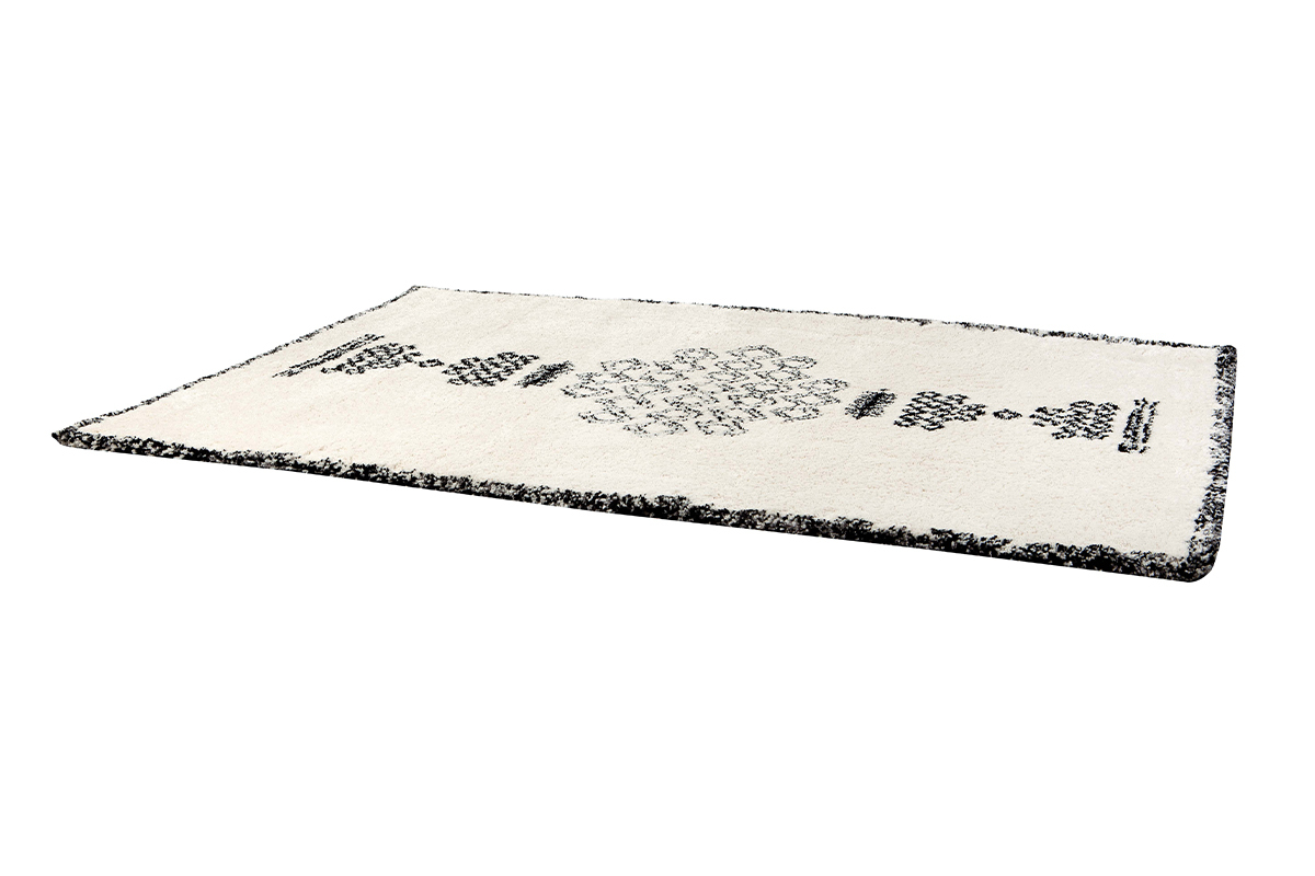 Tapis style berb�re noir et blanc 160 x 230 cm OYO