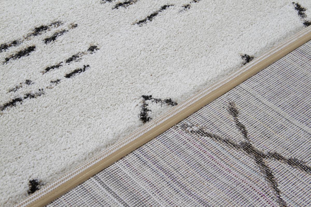 Tapis style berb�re noir et �cru 160 x 230 cm AURES