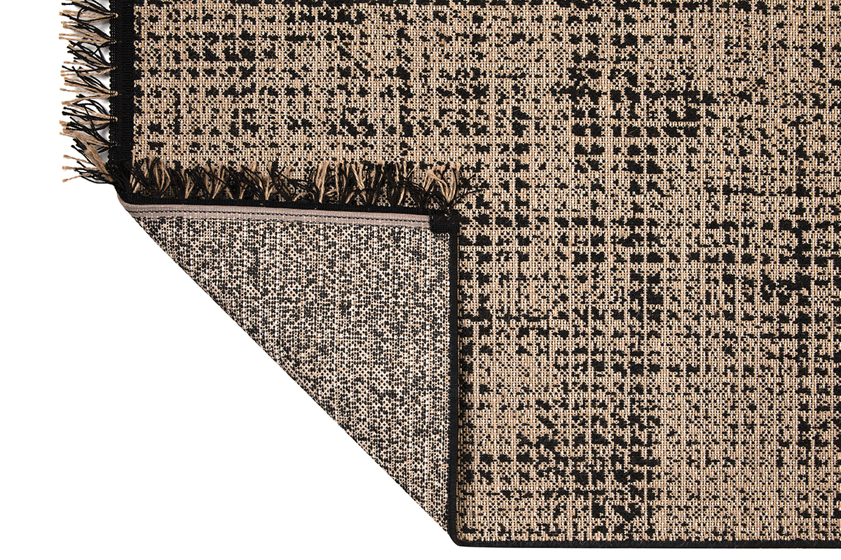 Tapis vintage noir et naturel160 x 230 cm ALVA