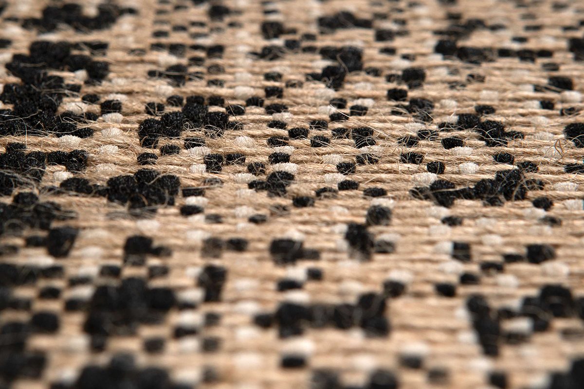 Tapis vintage noir et naturel160 x 230 cm ALVA