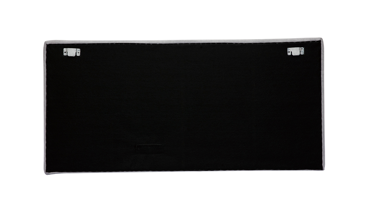 Tête de lit à suspendre en tissu effet velours gris L160 cm LILY