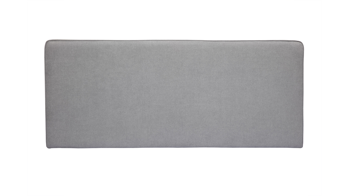 Tête de lit à suspendre en tissu effet velours gris L180 cm LILY