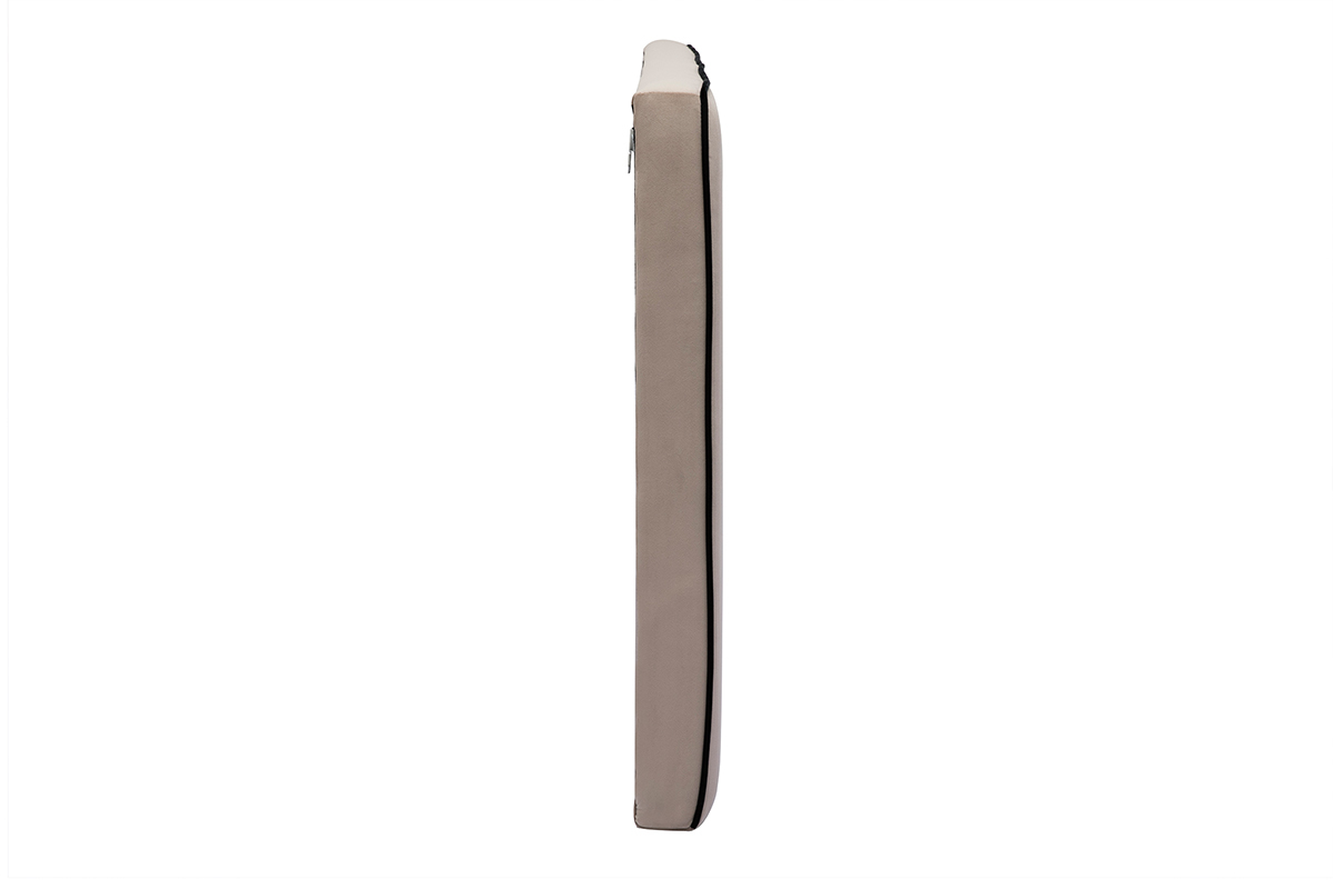 Tte de lit  suspendre en tissu velours taupe L160 cm LILY
