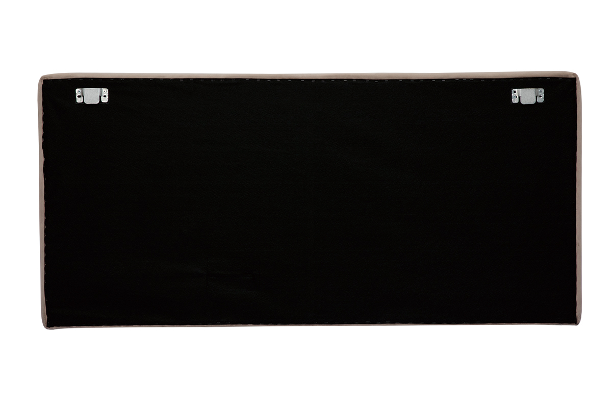 Tte de lit  suspendre en tissu velours taupe L160 cm LILY